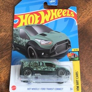 Hot Wheels Ford Transit Connect Delivery Van Hotwheels Tiger Art Car D  2023 New